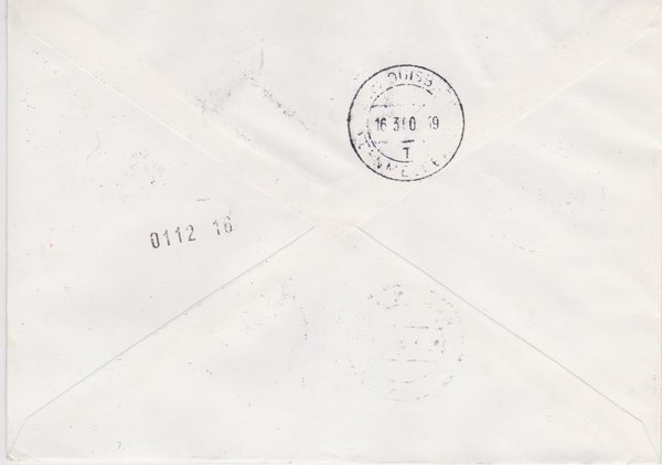 DDR 580B (5x) , SZD 10, Express-Einschreiben-Brief von Berlin W8 (Ost) nach Duisburg (West)
