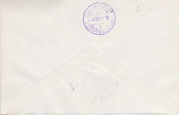 DDR 585B, 800-803 Satz, Express-Einschreiben-Brief von Berlin W8 (Ost) nach Duisburg (West)