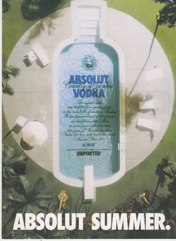 ABSOLUT SUMMER (Sommer) - Absolut Vodka Sweden - Jokerman-Card aus Brasilien