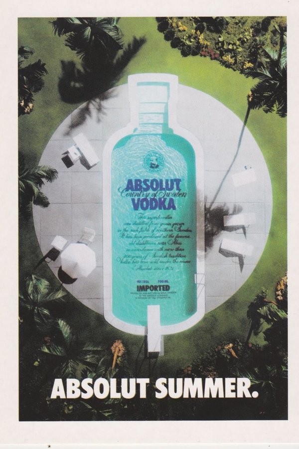 ABSOLUT SUMMER II (Sommer II) - Absolut Vodka Sweden - Promo-Card aus Italien
