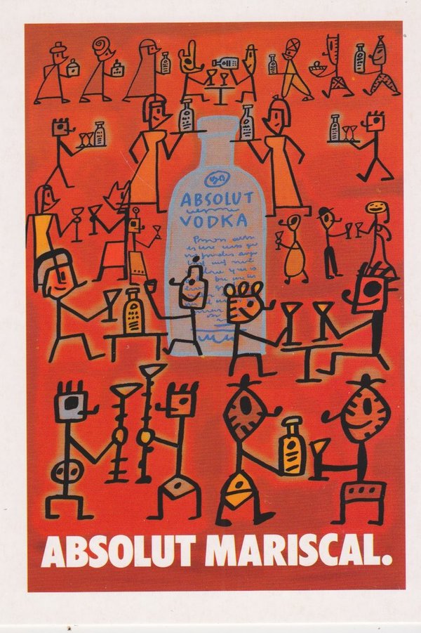 ABSOLUT MARISCAL (Xavier, Künstler) - Absolut Vodka Sweden - Promo-Card aus Italien