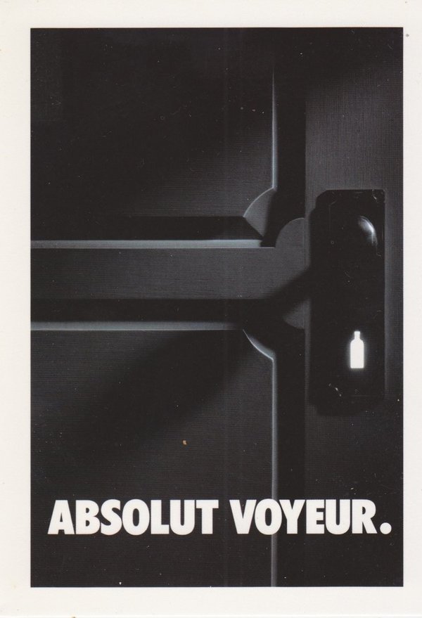 ABSOLUT VOYEUR (Glotzer) - Absolut Vodka Sweden - Promo-Card aus Italien