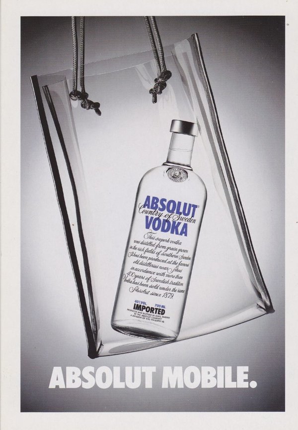 ABSOLUT MOBILE II (Schwerkraft) - Absolut Vodka Sweden - Promo-Card aus Italien
