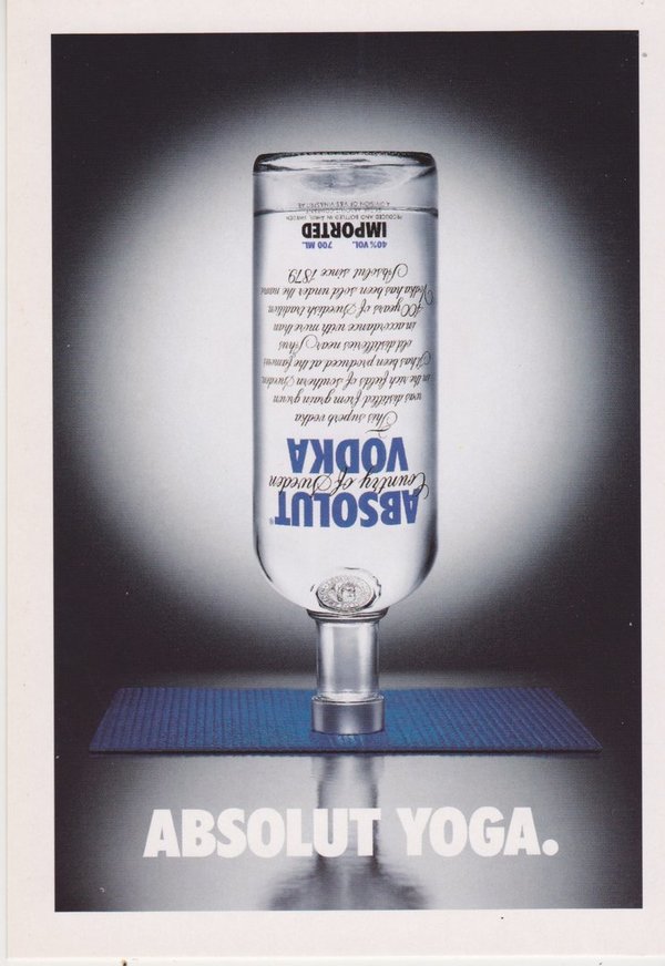 ABSOLUT YOGA (Körperhaltungen) - Absolut Vodka Sweden - Promo-Card aus Italien