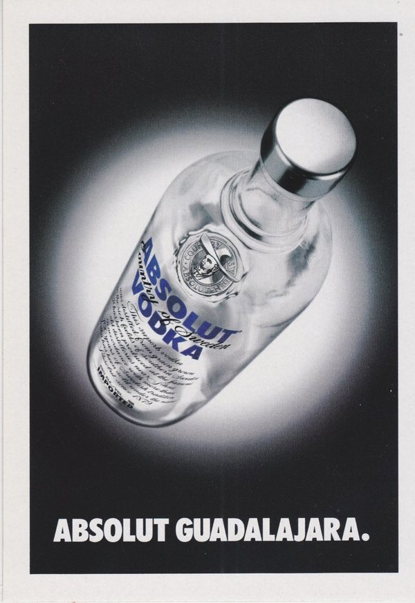 ABSOLUT GUADALAJARA (Stadt in Mexico) - Absolut Vodka Sweden - Promo-Card aus Italien