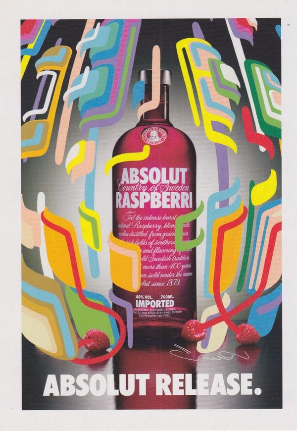 ABSOLUT RELEASE II (Veröffentlichung) - Absolut Vodka Sweden - Promo-Card aus Italien