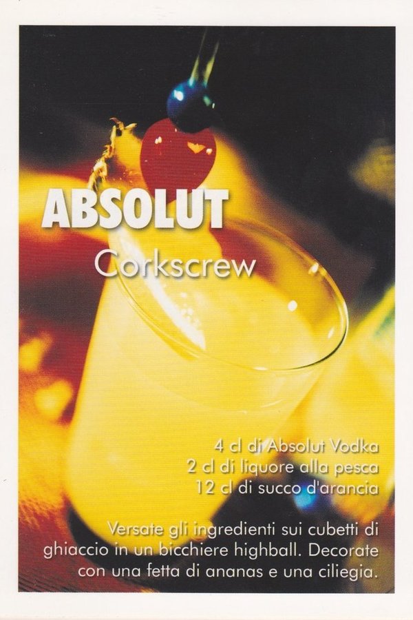 ABSOLUT COCKTAIL (Leporello mit 14 Seiten) - Absolut Vodka Sweden - Promo-Cards aus Italien