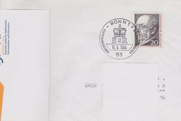 BUND 463 Standardbrief <Deutschlandbesuch Königin Elisabeth II> Sonderstempel vom 18-05-1965