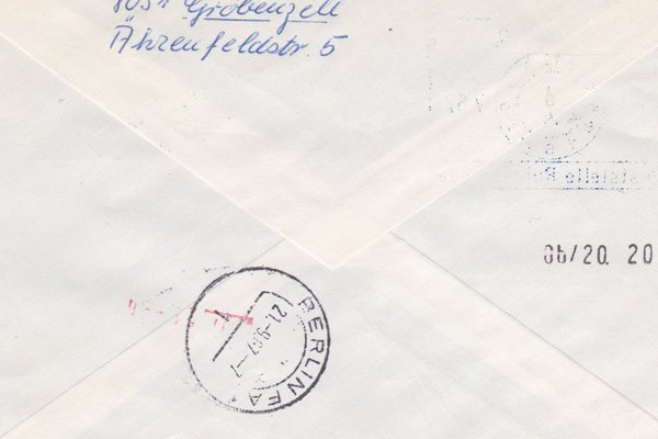 BUND 493, 499 (2X)  Express-Einschreibebrief <Deutsche Bauwerke> mit Tagesstempel vom 20-09-1967
