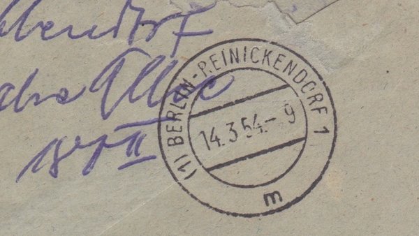 BERLIN 53 Einschreibebrief (Berliner Bauten) an Franz. Militär-Dienststelle - Stempel vom 13-03-1954