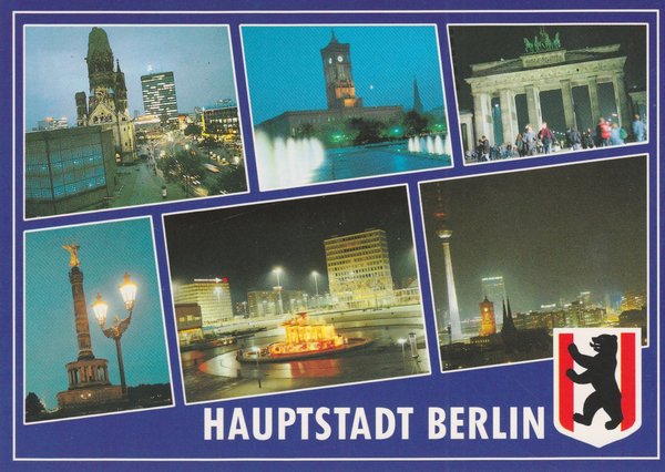 BERLIN 274 (2x) - Postkarte (Deutsche Bauwerke) mit Letzttags-Tagesstempel vom 31-12-1991