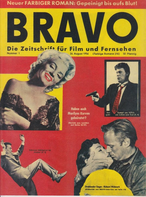 BRAVO Nummer 1 - Die Zeitschrift für Film und Fernsehen -  26. August 1956 - Nachdruck - Reprint