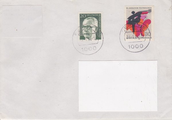 BERLIN 362, 372 - Standardbrief (Gustav Heinemann ua) mit Tagesstempel vom 28-01-1984