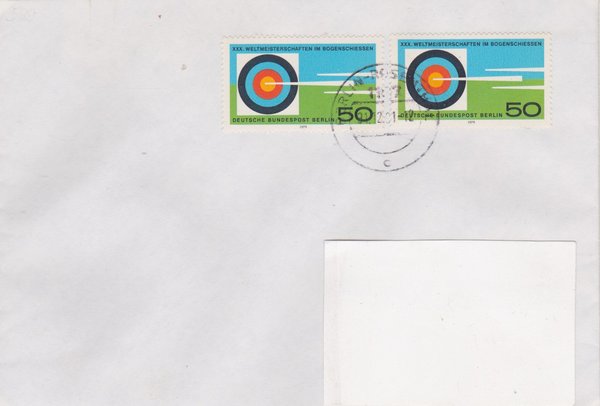BERLIN 599 (2x) - Standardbrief - mit Letzttags-Tagesstempel 31-12-1991 Postamt 1107 Rosenthal