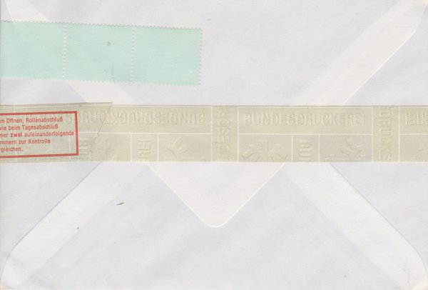 BERLIN 533A (5x) - Standardbrief - mit Letzttags-Tagesstempel 31-12-1991 Postamt 1107 Rosenthal