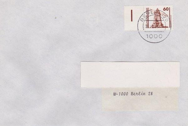DP 3347 - Standardbrief - (Bauwerke + Denkmäler)  (Ende VGO/VGW-Tarif) - Tagesstempel vom 31-03-1991