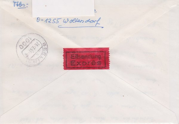 DP 3344 (4x), 3348 ua - Expressbrief - (Bauwerke + Denkmäler) (VGO/VGW) - Stempel  vom 26-02-1991
