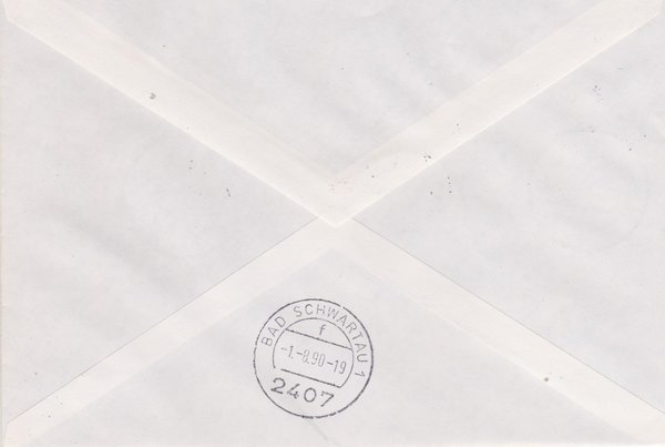 DP 3346 Rolle/Rand (5x) - Expressbrief - (Bauwerke + Denkmäler) - Ersttags-Tagesstempel 31-07-1990