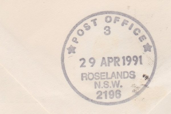 BUND 1478, DP 3345 P107  - Luftpost-Standardbrief Australien - mit Tagesstempel vom 26-03-1991