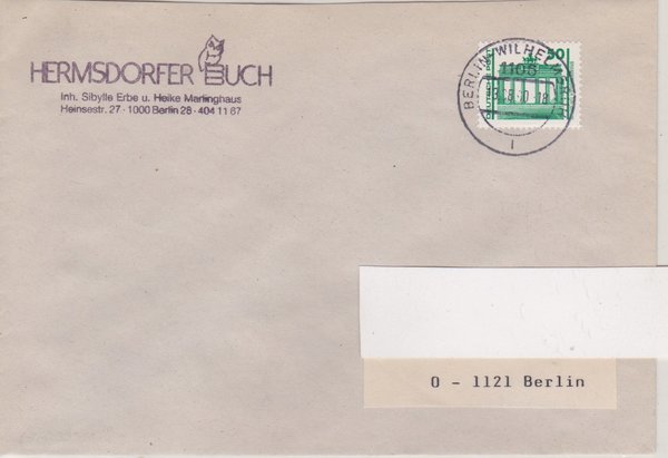 DP 3346 - Standardbrief - (Bauwerke + Denkmäler) - Remailing - mit Tagesstempel vom 13-08-1990