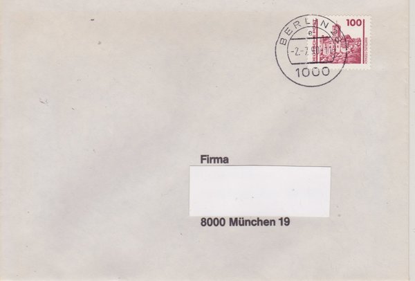 DP 3350 - Standardbrief - (Bauwerke + Denkmäler) - Währungsunion - Ersttags-Tagesstempel 02-07-1990