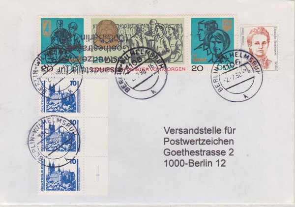DP 3344 ua - Standardbrief - (Bauwerke + Denkmäler ua) - mit Ersttags-Tagesstempel vom 02-07-1990