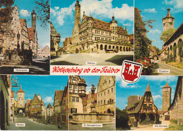 BUND 850 Standard-Postkarte <Industrie+Technik> mit Tagesstempel Rothenburg/Tauber vom 02-09-1976