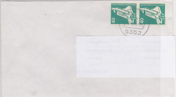 BUND 850 Standardbrief <Industrie+Technik> mit Tagesstempel Zülpich (NRW) vom 07-08-1982