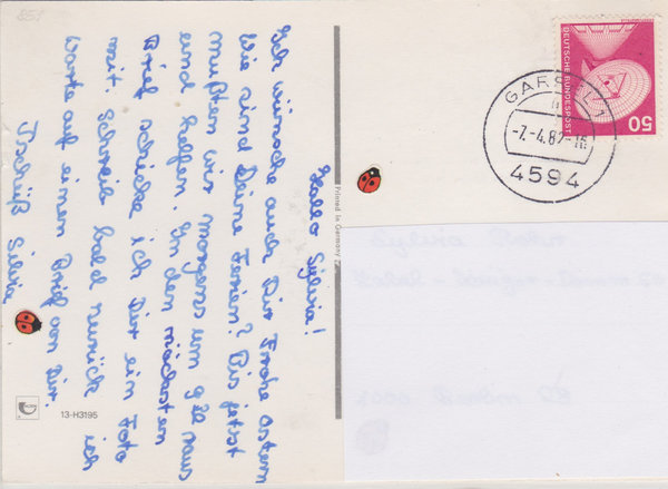 BUND 851 Standard-Postkarte <Industrie+Technik> mit Tagesstempel Garrel (Nieders.) vom 07-04-1982