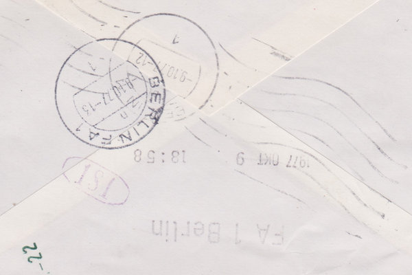 BUND 851, 858 Expressbrief <Industrie+Technik> mit Tagesstempel Schondorf vom 07-10-1977