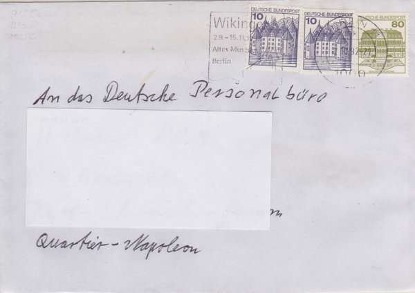 BUND 913C, 913D, 1140C Standardbrief <Burgen und Schlösser> mit Werbestempel vom 02-10-1992