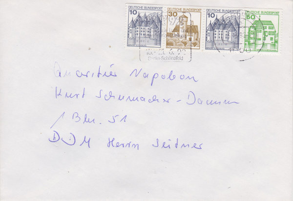BUND W63, W68 Standardbrief <Burgen und Schlösser> mit Werbestempel Berlin vom 05-05-1992