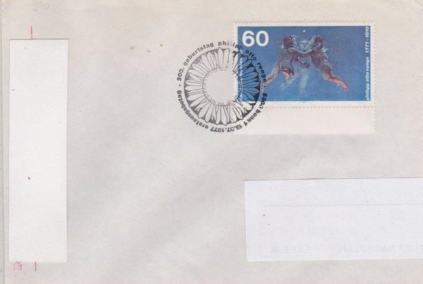 BUND 940 Standard-Ersttagsbrief <Philipp Otto Runge> mit Sonderstempel Bonn 1 vom 13-07-1977