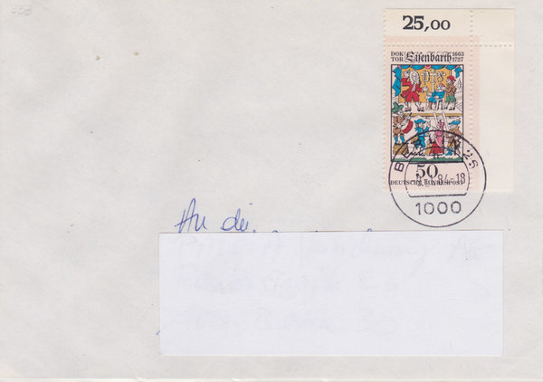 BUND 953 Standardbrief <Dr. Joh. Andreas Eisenbarth> mit Tagesstempel Berlin 26 vom 09-01-1984