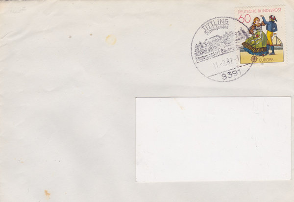 BUND 1097 Standardbrief <Europa, Folklore> mit Tagesstempel Tittling vom 11-02-1982