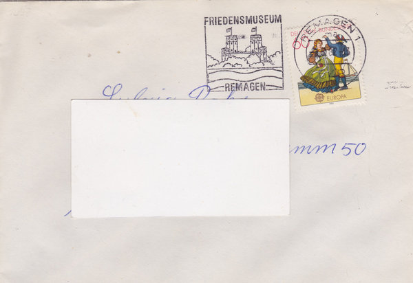 BUND 1097 Standardbrief <Europa, Folklore> mit Maschinen-Werbestempel Remagen 1 vom 02-05-1982