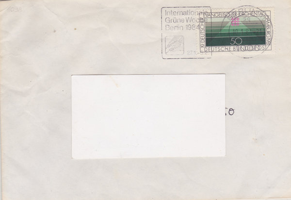 BUND 1098 Standardbrief <Evangelischer Kirchentag> mit Werbestempel Berlin 11 vom 10-01-1984