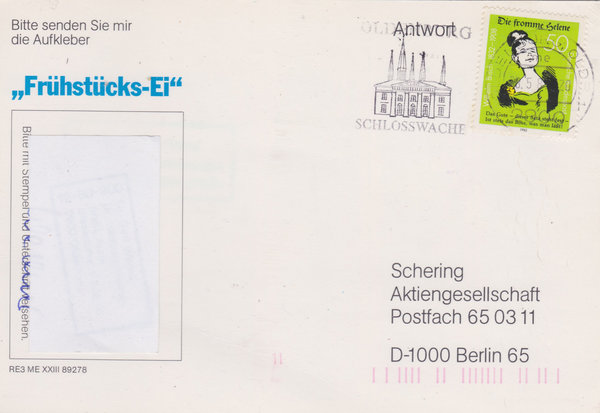 BUND 1129 Standard-Postkarte <150. Geburtstag Wilhelm Busch> Werbestempel Oldenburg 28-05-1982