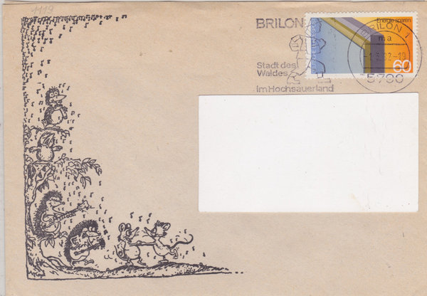 BUND 1119 Standardbrief <Energiesparen> mit Maschinen-Werbestempel Brilon 1 vom 01-03-1982