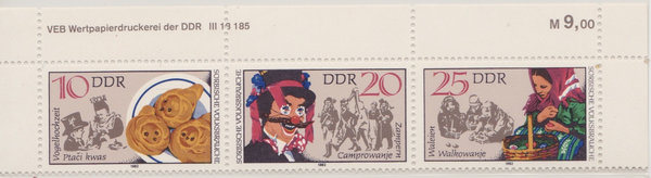 DDR 2716-18 WZD 535, mit DV VEB Deutsche Wertpapierdruckerei der DDR III 18 185 **
