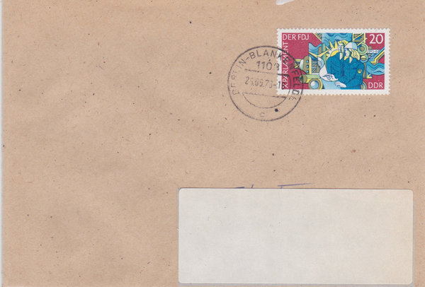 DDR 2134, Ersttagsbrief mit Ersttags-Tagesstempel vom 25-5-1976, portogerecht, (Ost/Ost)
