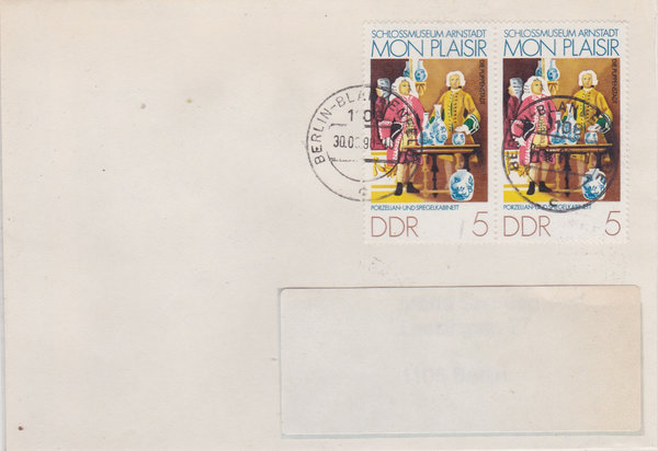 DDR 1975 (2x), Standardbrief mit Tagesstempel vom 30-6-1990, portogerecht, (Ost/Ost)